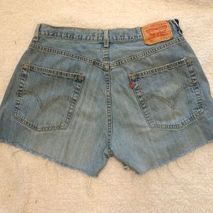Levi's cut off jean shorts